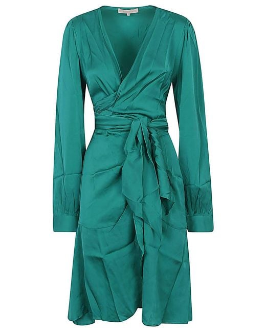 Silk95five Green Ananda Silk Short Dress