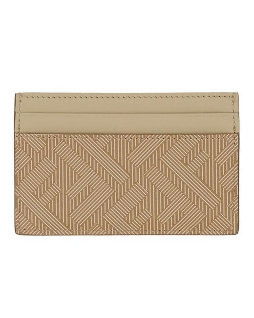 Fendi Natural Card Holder Shadow Leather Wallets & Purses for men