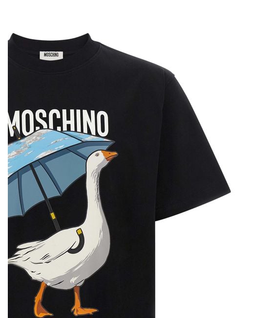 Moschino Black Cotton T-Shirt for men