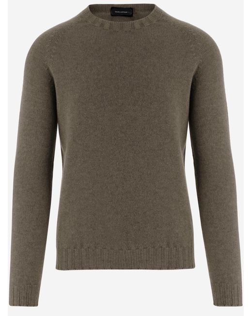 Tagliatore Green Cashmere Sweater for men
