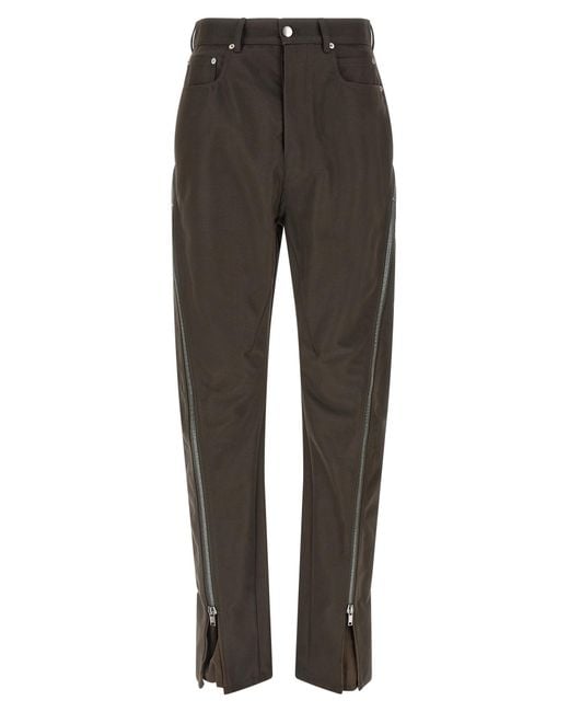 Rick Owens Gray Cotton Casual Pants for men