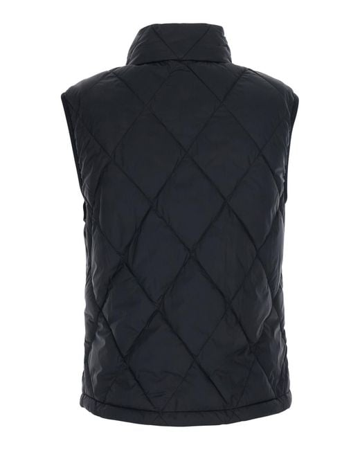 Burberry Blue Sleeveless Down Jacket Cheswick Polyamide Puffer