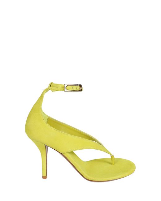 Gia Borghini Yellow Alice Thong Strap Sandals