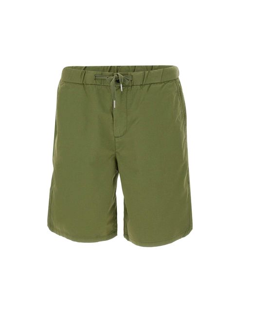 Sun 68 Green Cotton Shorts for men