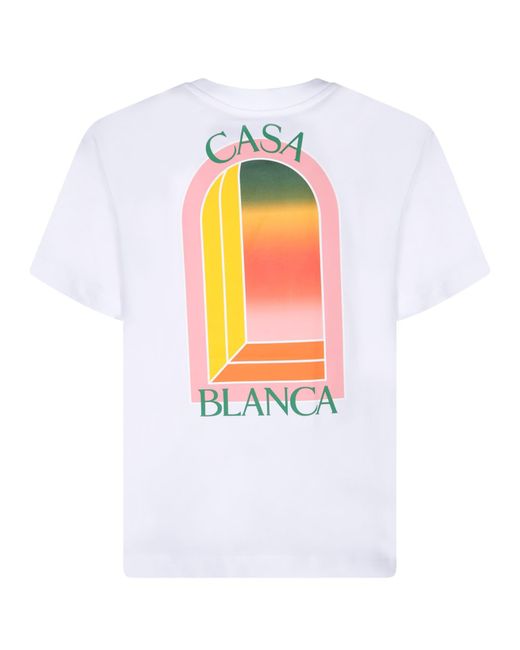Casablancabrand White Gradient Larche T-Shirt for men
