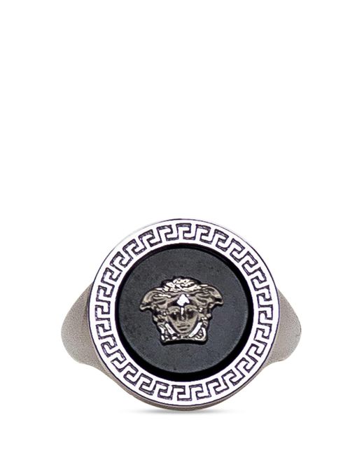 Versace Metallic Ring With Medusa for men