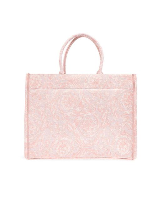 Versace Pink 'athena' Shopper Bag,