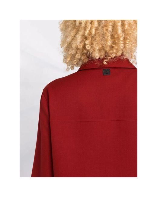 Ferragamo Red Long Jacket Clothing