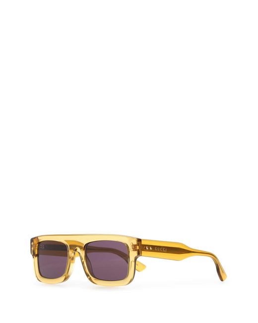 Gucci Multicolor Ochre Acetate Sunglasses for men
