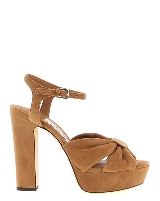 Jimmy Choo Brown 'Heloise' Sandals