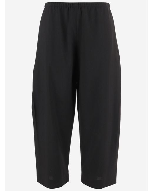 Khaite Black Trousers Wide-Leg Virgin Wool