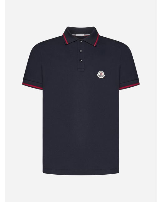 Moncler Blue T-shirts And Polos for men