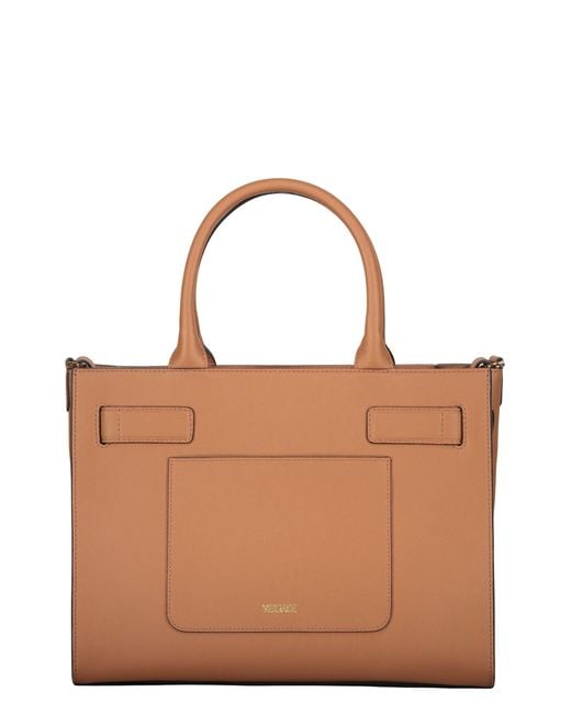 Versace Brown Elegant And Sophisticated Leather Handbag