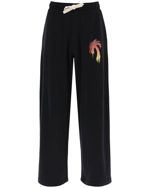 Palm Angels Black Baggy Joggers for men