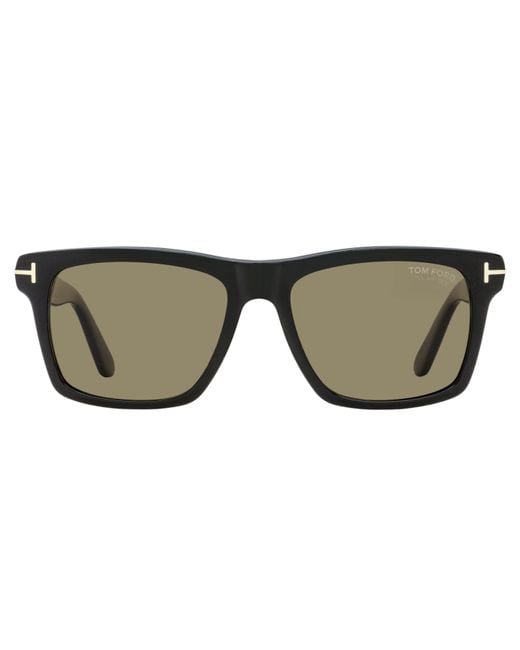 Tom Ford Black Buckley-02 Polarized Sunglasses Tf906 01H 56Mm Ft0906 Plastic (Acetate) for men