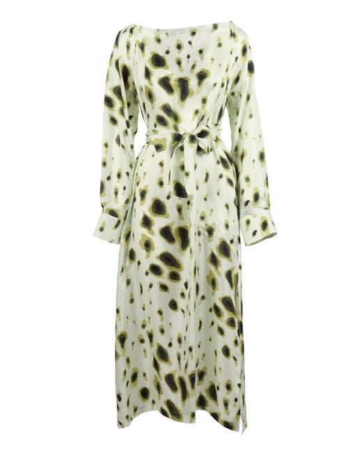 Le Sarte Pettegole White Patterned Dress