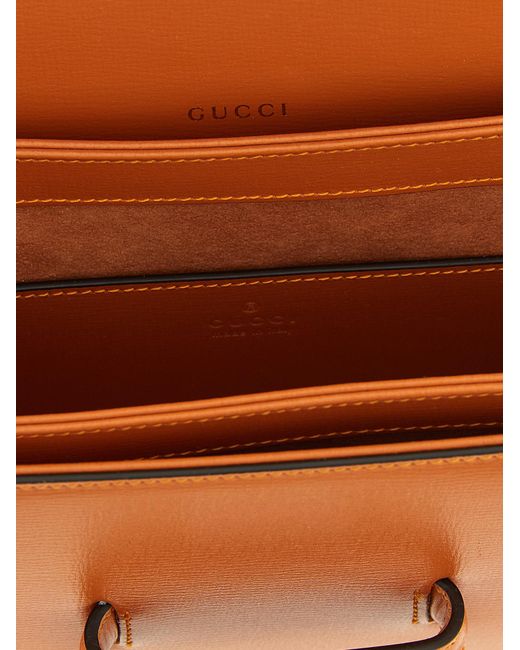 Gucci Orange Horsebit 1955' Small Shoulder Bag