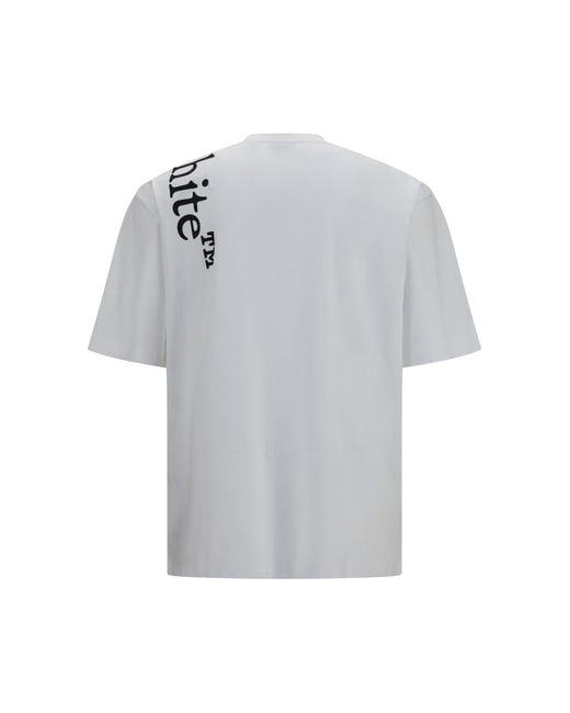 Off-White c/o Virgil Abloh Gray Vertical Bookish Skate T-Shirt Cotton T-Shirts for men