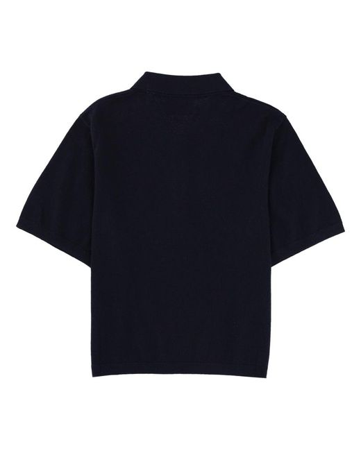 Isabel Marant Blue Slim Fit Polo Shirt Cotton
