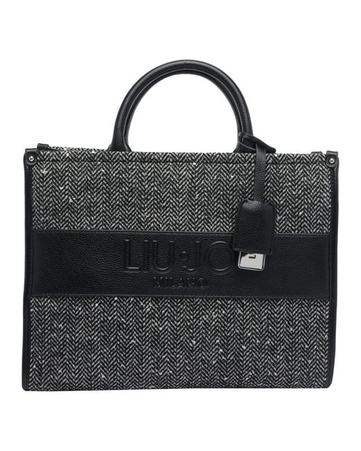 Liu Jo Black Logo Tote Bag