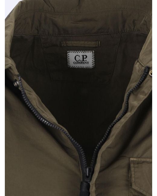 C P Company Green Logo Shirt Jacket for men