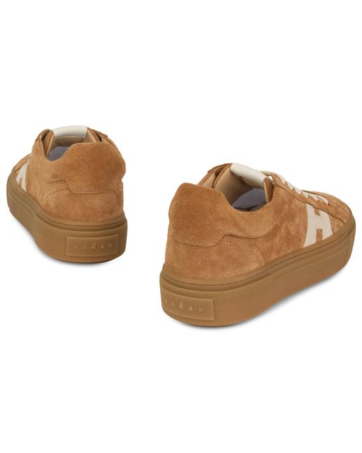 Hogan Brown Sneakers Polyamide Trainers