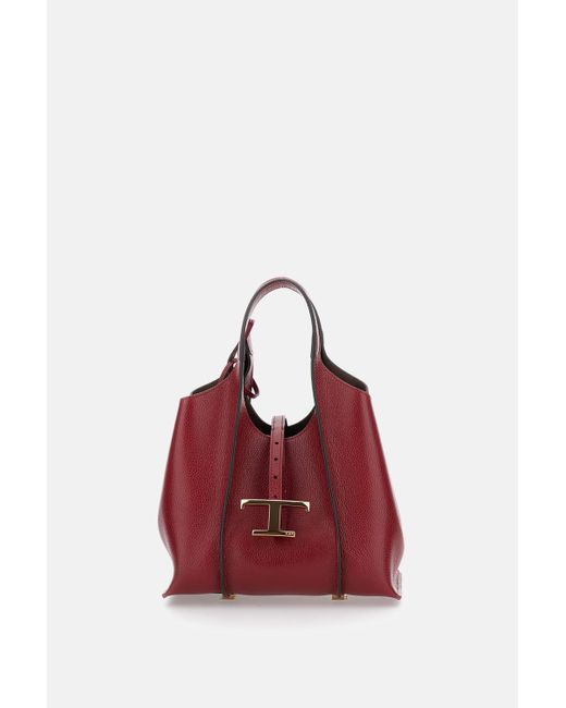 Tod's Red Tsb Small Shopping Bag