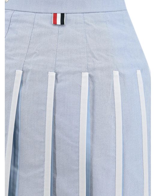 Thom Browne Blue Midi Skirt