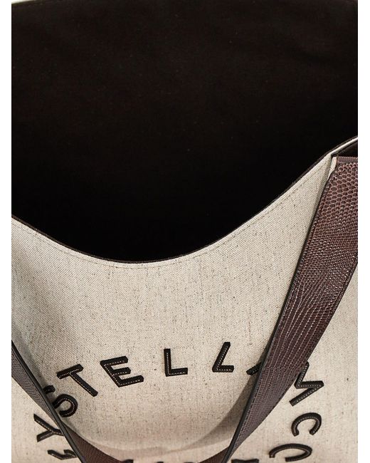 Stella McCartney Natural Big Logo Shopping Bag