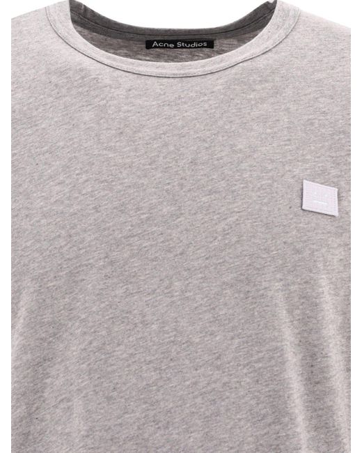 Acne Gray Nash Face T Shirt for men