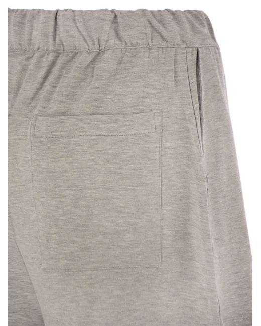 Majestic Filatures Gray Shorts With Drawstring Waist