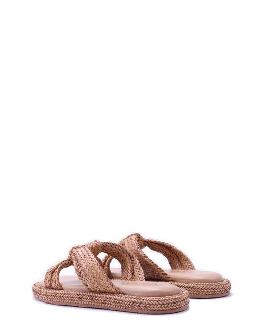 Casadei Brown Round-toe Slip-on Sandals