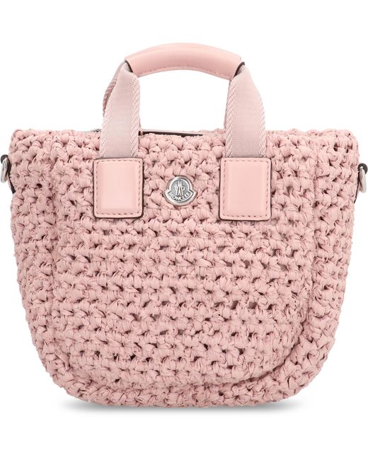 Moncler Pink Micro Caradoc Tote Bags