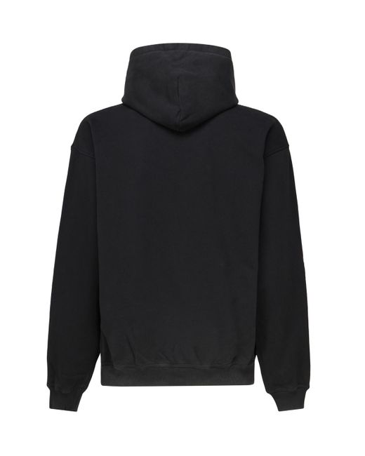 Represent Black Vintage Hooded Sweatshirt for men