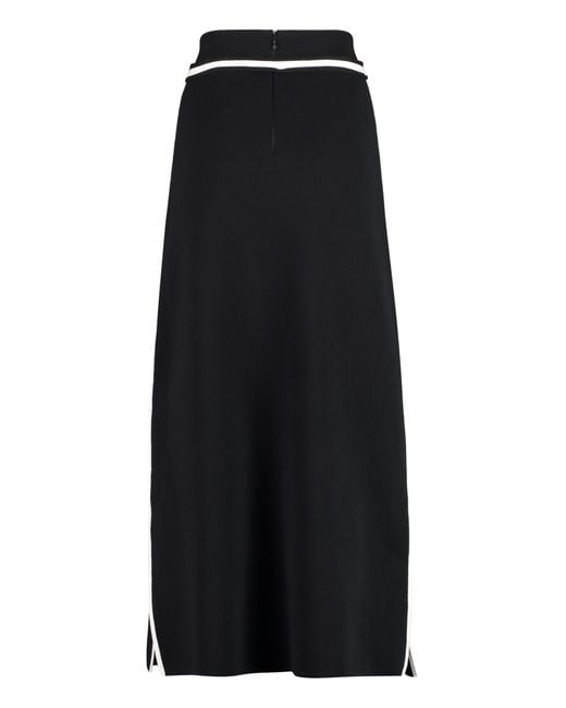Max Mara Black Ora Long Skirt