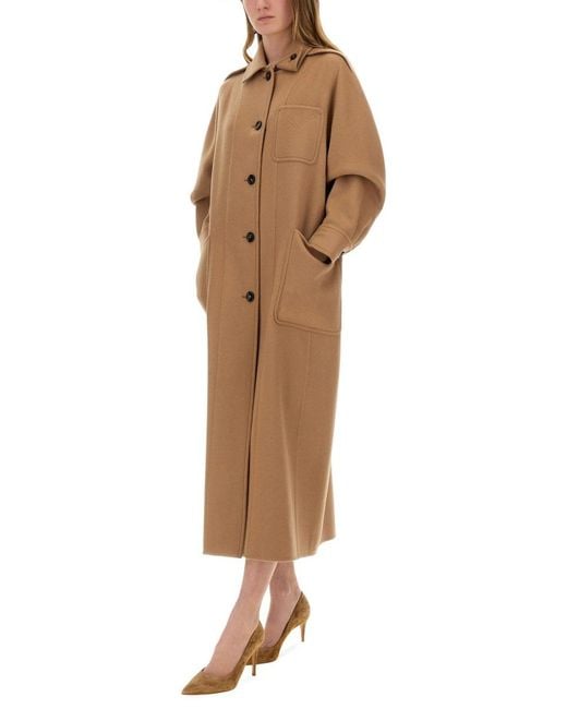 Max Mara Natural Coat Aldo 134 Virgin Wool Trench & Raincoats