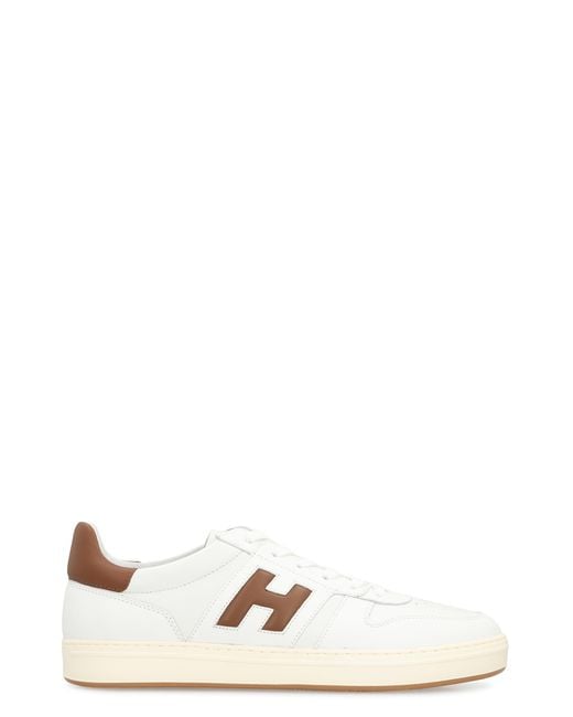 Hogan White Sneakers H630 Leather Trainers for men
