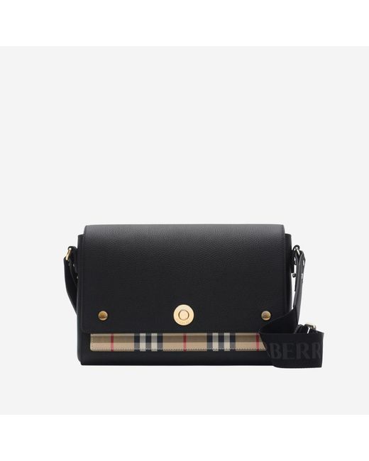 Burberry Blue Leather Crossbody Bag Calf-Grain Shoulder