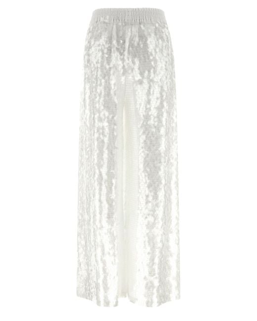 Norma Kamali White Nylon Casual Pants