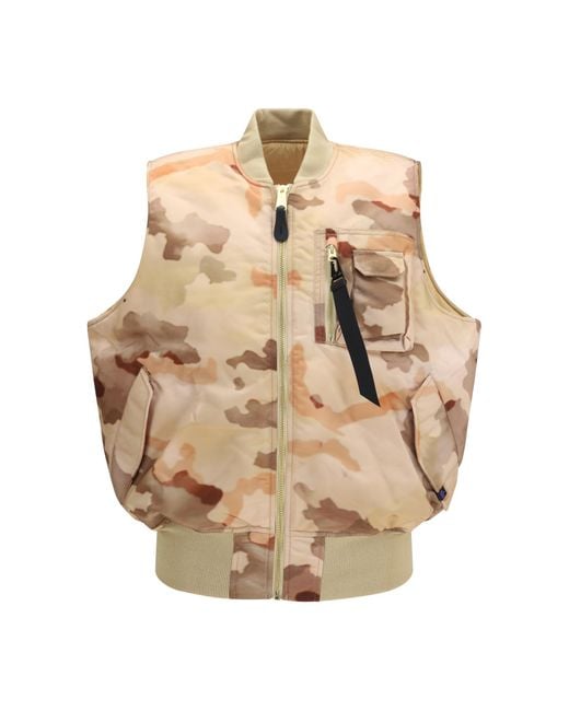 Alpha Industries Natural Ma-1 Base Camouflage Vest Nylon Blazers E Vests for men