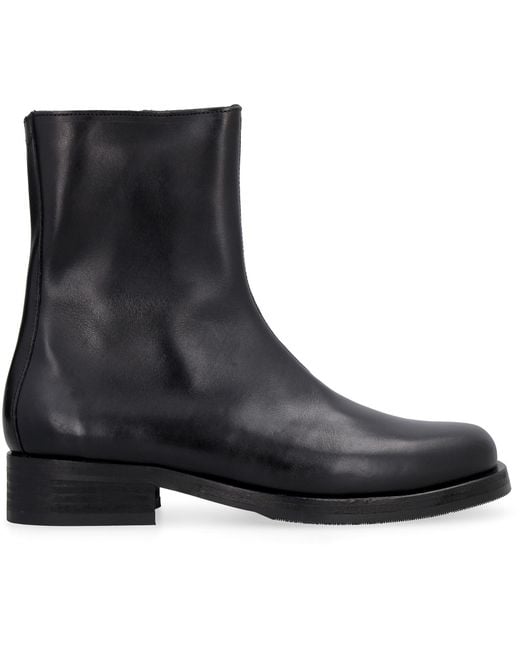 Our Legacy Black Ankle Boots Camion Leather Calf for men