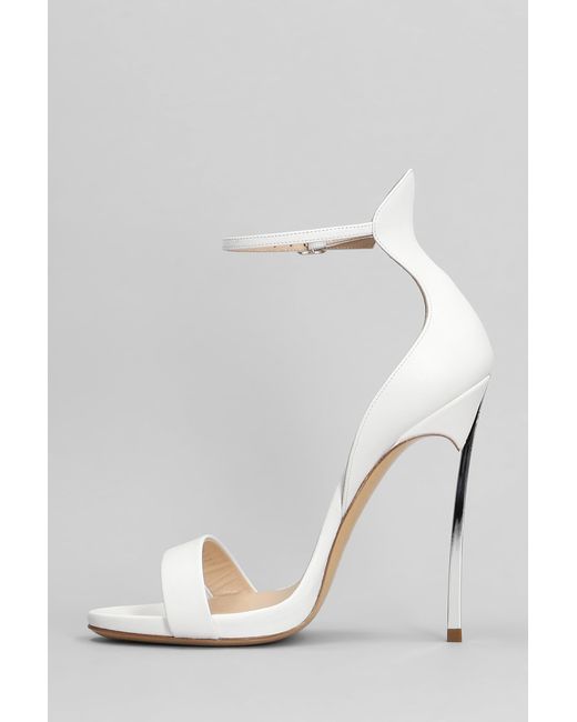 Casadei White Blade Sandals