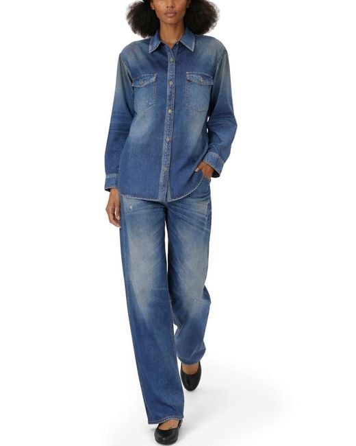 Golden Goose Deluxe Brand Blue Shirt Patty Polyester