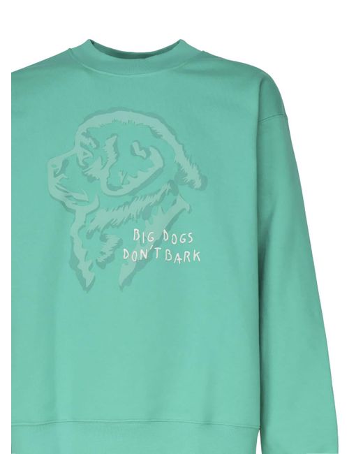 Fay Green 3D Dog Print Sweatshirt for men