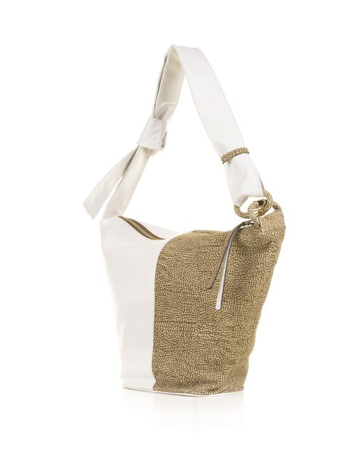 Borbonese White Sunset Medium Bucket Bag