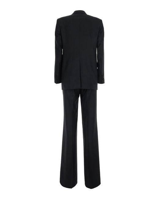 Tagliatore Black Double-Breasted Suit Trouser Suits