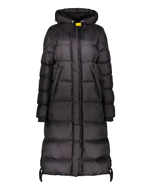 Parajumpers Black Mummy Long Hooded Down Jacket