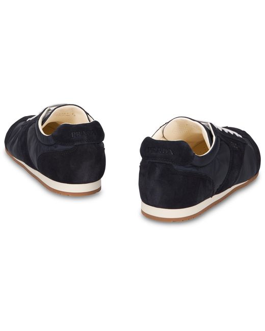 Prada Black Sneakers Bimat Re-Nylon Suede Polyamide Trainers for men