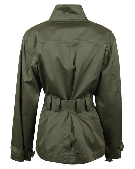 A.P.C. Green Belted Buttoned Cargo Jacket