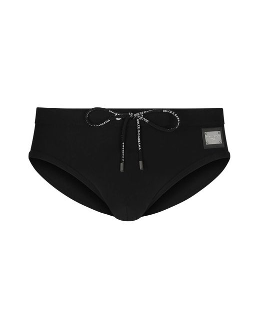 Dolce & Gabbana Black Swim Trunks for men